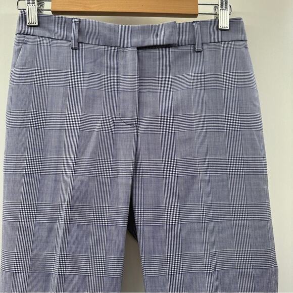 QL2 Quelledue Blue &‎ White Houndstooth Wide Leg High Rise Dress Pants Size 40 - Picture 2 of 11